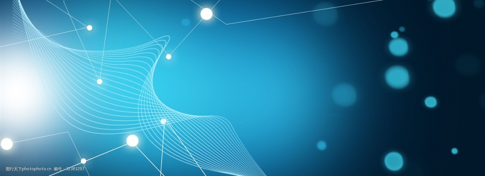 科技漸變藍色海報背景圖片-