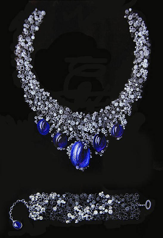 藝術(shù)與商業(yè)的交融 珠寶首飾素描彩鉛手繪的開(kāi)發(fā)與銷售之路